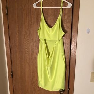 Neon Yellow/ Neon Green Fitted Dress Fashion Nova